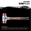 Halder 3106030" Simplex Plastic Soft-Face Mallet, Multi-Colour, 30 mm