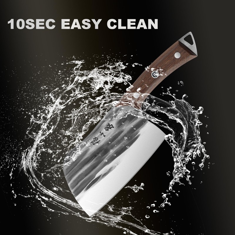 ZHANG XIAO QUAN SINCE 1628 Heavy Duty Butcher Knife, 40Cr13