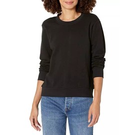 Hudson Women's Black Cotton Crew Neck Twisted Back Pullover Sweatshirt Size L