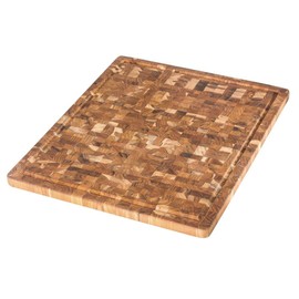TeakHaus End Grain Cutting/Serving Board + Juice Canal (Rectangle) | 18" x 14" x 1"