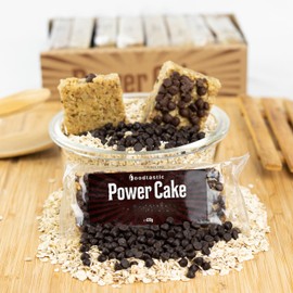 Foodtastic Foodtastic Power Cake Cacao Chip (30 x 120g) | delicious, moist oat bars | handmade flapjack energy bars made from oat flakes