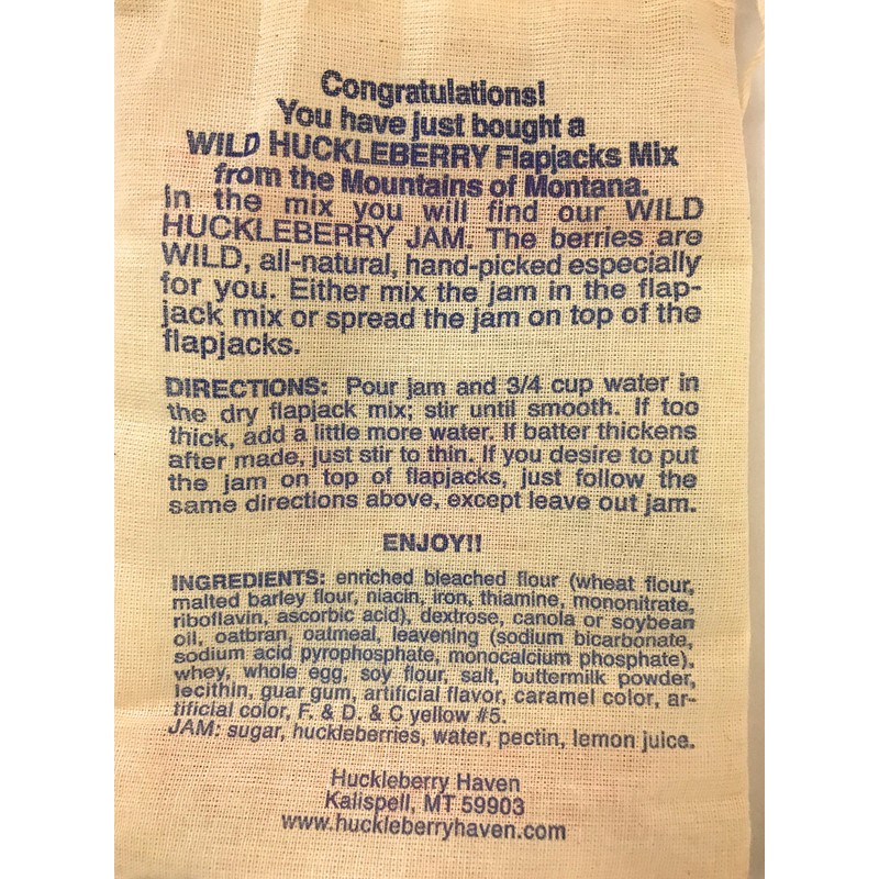 Huckleberry Haven Pancake Mix Flap Jacks 12 Ounce