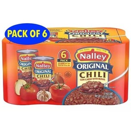 Nalley Original Chili Con Carne with Beans, 19-Ounce Cans (Pack of 6)