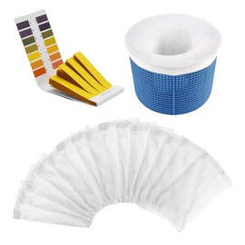 Pack of 15 Pool Skimmer Socks, Swimming Pool Skimmer Socks, Pool Filter Net Reusable, Water Filter Sock, Swimming Pool Accessories, for Slag, Leaves, Scum, Removed, Pollen, Insects