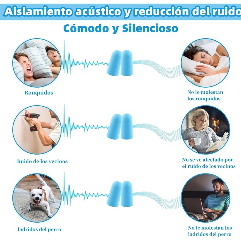 Tapones de Oídos para Dormir, 31 Pares, con Antifaz para