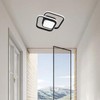 LED Ceiling Light 24W Modern Rectangle 3000K Aluminium Flush Mount