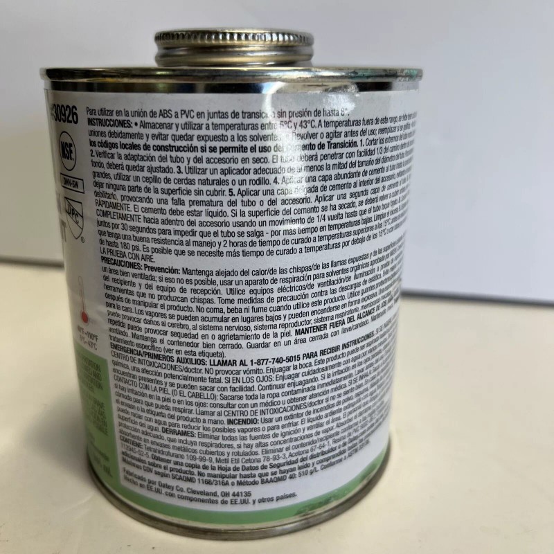 Oatey ABS to PVC Green Transition Cement 32 fl Oz