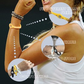 Power Balance the Original Genuine Performance Wristband, Silicone rubber Wristbands Bracelets sports bracelet wristband for men women, power 3 pack bangles, safe Waterproof Lightweight durable, size of M+M+L（M 19.0CM/L 20.5CM) (White-M+Yel-M+Black-L)