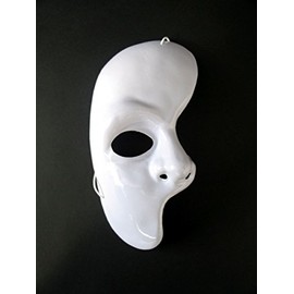 Half mask, white, adult