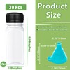 Xuyyicao 30 Pcs 2oz Plastic Juice Bottles with Caps,Reusable Clear