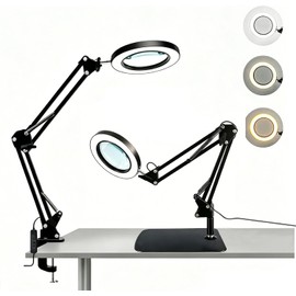 Lupa con Luz LED 10X JEERISE JXL-LEDFDJ16 y Base Ajustable