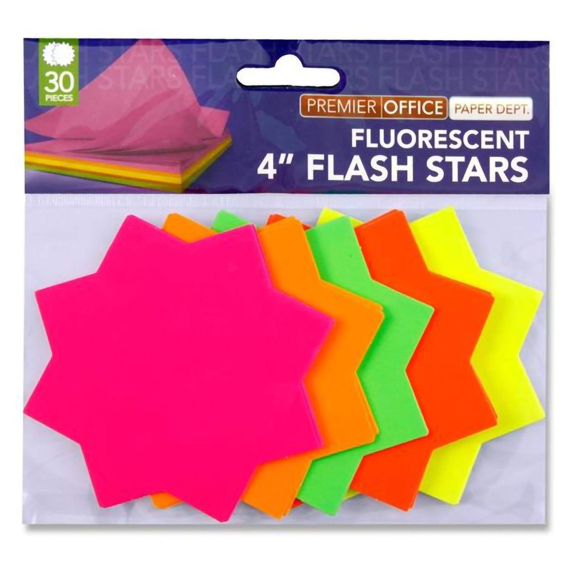 Premier Stationery H2752042 Premier Depot 4-Inch Flash Star Card (Pack