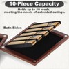Kmise Wooden Reed Case with Magnetic Closure, Dual-Sided Storage Design,