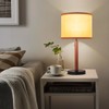HonoDing Mid Century Table Lamp,Walnut Wood Finish Table Lamps, Modern
