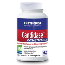 Enzymedica, Candidase, 84 Capsules, Enzyme Supplement to Support Balanced Yeast Levels and Digestive Health, Vegan, 42 Servings