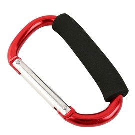 ZUJHPYMI 1Pc Carabiner Hook with Sponge 5.5inch for Sports Outdoors, D-Shape Large Aluminum Carabiner Clip Outdoors Recreation Climbing Carabiners Quickdraws Nonlocking Carabiners