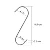 S-Smoking Hooks Meat Hooks Stainless Steel 12.0 cm Pack of