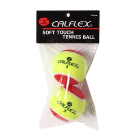 Sakurai Calflex LB-490 Tennis Ball, Soft Tennis Ball, Non-Pressure, Junior 2 Balls, Pack of 2