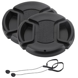 Lotbun Lens Caps 52 mm with Anti-Lost Rope for Nikon D3000 D3100 D3200 D3300 D5000 D5100 D5200 D5300 D5500 with AF-S 18-55 mm Pack of 2