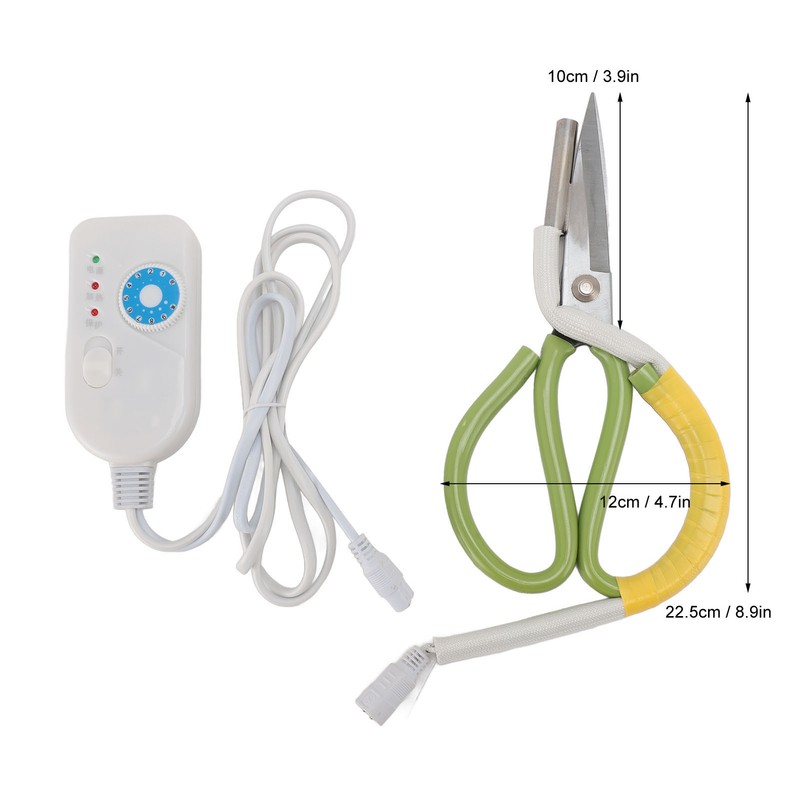 Electric Heating Shears Steel Blades Adjustable Temperature Heated Scissors for