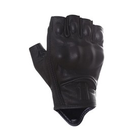 Harssidanzar GM037EU Men's Full Finger Goatskin Leather Touchscreen Motorcycle Fingerless Gloves, Black, Size L