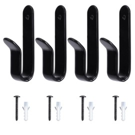 Horizontal Snowboard Wall Mount Clip Snowboard Wall Racks for Room,Garage (Black 4pcs)