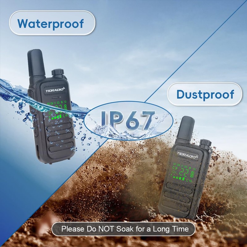 TIDRADIO TD-M11 Walkie Talkies Waterproof IP67 Long Range FRS Two-Way