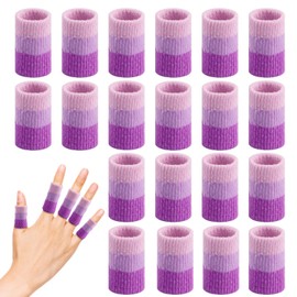 20PCS Crochet Finger Guard, 3.9-Inch Finger Covers Compression Crochet Finger Sleeves for Knitting Finger Protector, Breathable Finger Cushion for Writing