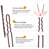 CAABISO 400PCS Hair Pins Bobby Pins Kit, 100 U Shaped