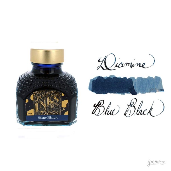 Diamine 80 ml Bottle Fountain Pen Ink, Blue Black