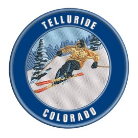 Telluride, Colorado Ski Restort Mountain Embroidered Premium Patch DIY Iron-on or Sew-on Decorative Badge Emblem Vacation Souvenir Travel Gear Clothes Appliques