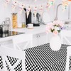 sunepany 2 Pack Black and White Checkered Tablecloth Plastic 54