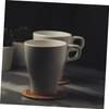 GRIRIW 1 Set Creative Nordic Round Wooden Coasters Decorative Heat