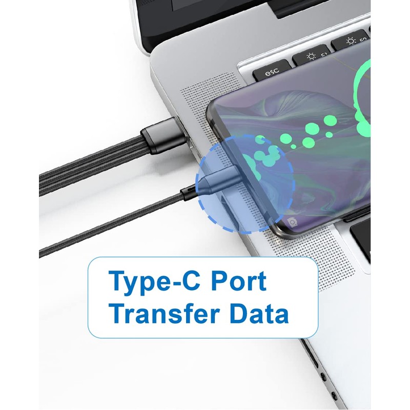 3 in 1 Type C Rapid Charging Cable, 47.2 inches