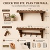 17-Inch Scalloped Rustic Wall Shelves Set of 2, Shelves for