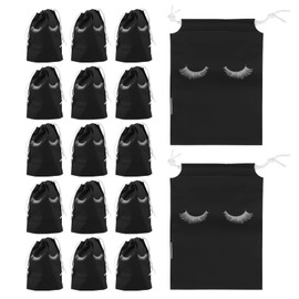 SAFIGLE Removable Makeup Bag 50pcs Storage Bag Set Eye Lash Care Portable Eyelash Sample Pouch