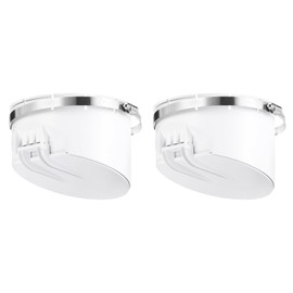 sourcing map 2 Pcs PVC Sewer Backflow Preventer, Anti-Odor Core for 160mm/6.3inch OD Horizontal Tube in Sewage Tanks, White