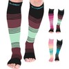 Doc Miller Open Toe Compression Socks, 15-20mmHg, Toeless Socks, Support