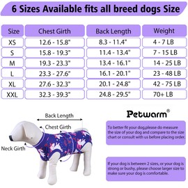 PetWarm Dog Onesie for Surgery Male,Dog Surgical Recovery Suit – Post-Spay & Neuter,Prevents Licking After Surgery Onesie–Pet Recovery Suit for Dogs,XX-Large,Unicorn Pattern,Purple,L