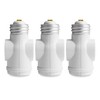 2 Outlet Light Socket to Plug Adapter, Electrical Screw in