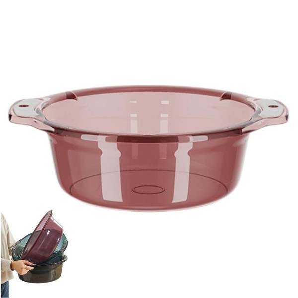 Multi-Purpose Clear Plastic Wash Tub, Dishpan Basin for Foot Soaking,