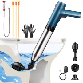 Electric Toilet Plunger Clog Remover: High Pressure Air Drain Blaster Clog Remover - Drain Clog Remover Tool for Bathroom Bathtub Floor Drain Clogged Pipe