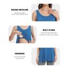 Ymmchy Women's Tank Top with Integrated Bra Vests Stretch Loose