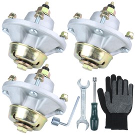 GELASKA 3 Pack AM144377 Spindle Assembly Replaces John Deere AM135349, AM124498, AM131680 for John Deere Z425, Z435, Z445, Z465, Z535M, Z540M, LT160, LT180, GT225, GT235, GT245, GX255 Tractors