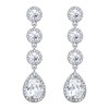Clearine Women's Elegant Wedding Bridal Crystal Teardrop Chandelier Dangle Earrings