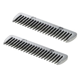 MEISH 2pcs Alloy Horse Comb Metal Mane Pulling Comb Pet Horse Hair Comb Horse Grooming Comb for Pet Horse