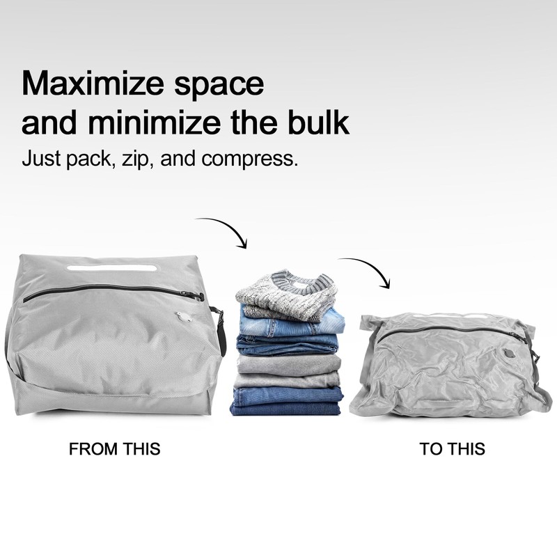 Locmeo 3 Pcs Travel Vacuum Seal Bags 48l with Liquid