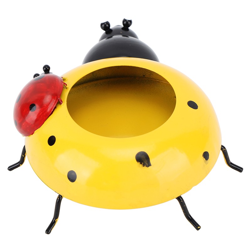 5.4cm Diameter Flower Pot Decor Ladybug Shaped Smoothing Surfaces Iron