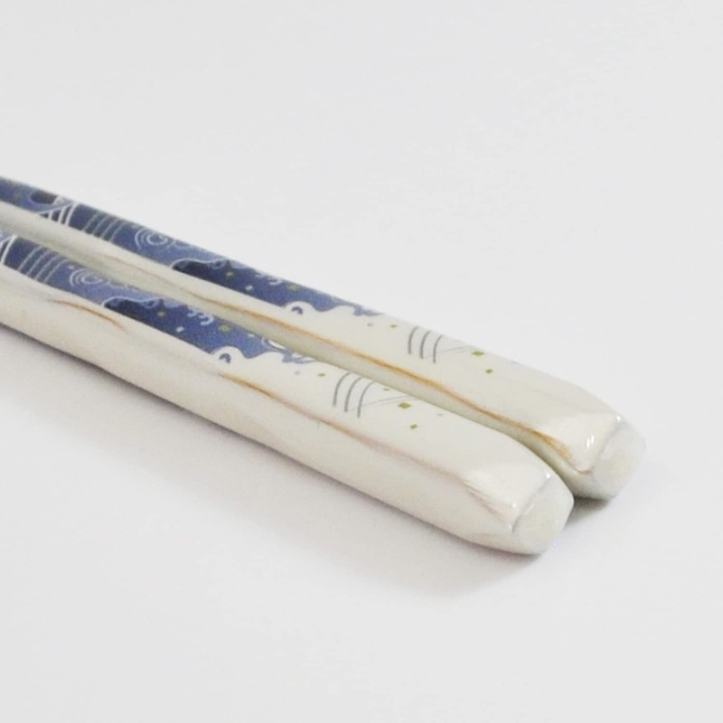 1 Pair Couple Chopsticks, Painted Chopsticks, Paulownia Box, Celebration Wave