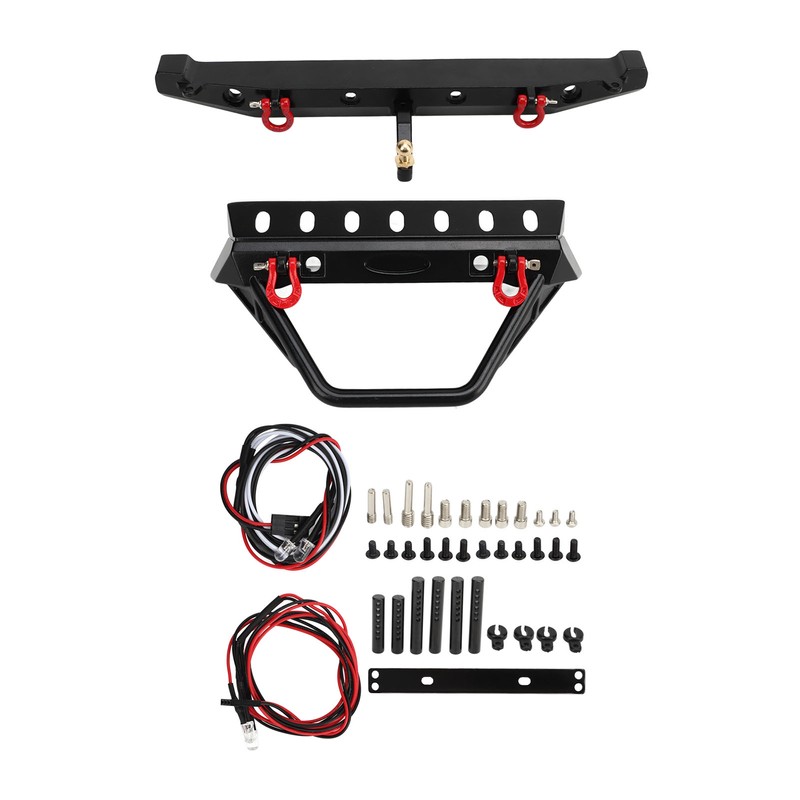 RC Crawler Bumper Black Front and Rear Bumper with Winch